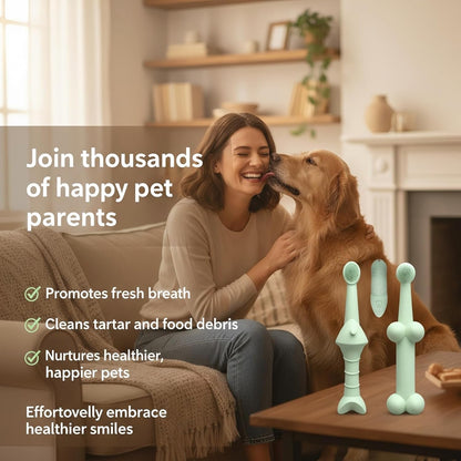 JBD Dog Toothbrush and Cat Oral Care Set | Finger Toothbrush for Small/Large Pets | Puppy Tooth Brushing Kit with Double Sided Brush | Cleans Teeth & Removes Tartar | 3-Piece Pet Dental Care