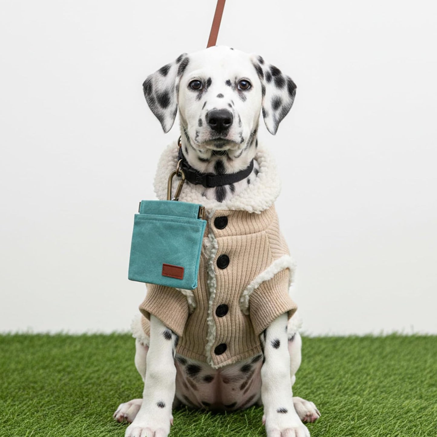 Dog Treat Pouch, Portable Puppy Blue Pocket Sized Dog Training Treat Bag, Hand Free Walking Bag, Auto Closing Pet Feed Snack Reward Pocket, Food Dispenser for Pet Puppy Travel or Outdoor Use