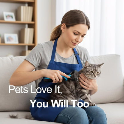 Pet Dematting Comb Grooming Tool, Double-Sided Deshedding Brush for Dogs & Cats, Removes Mats, Tangles & Loose Fur