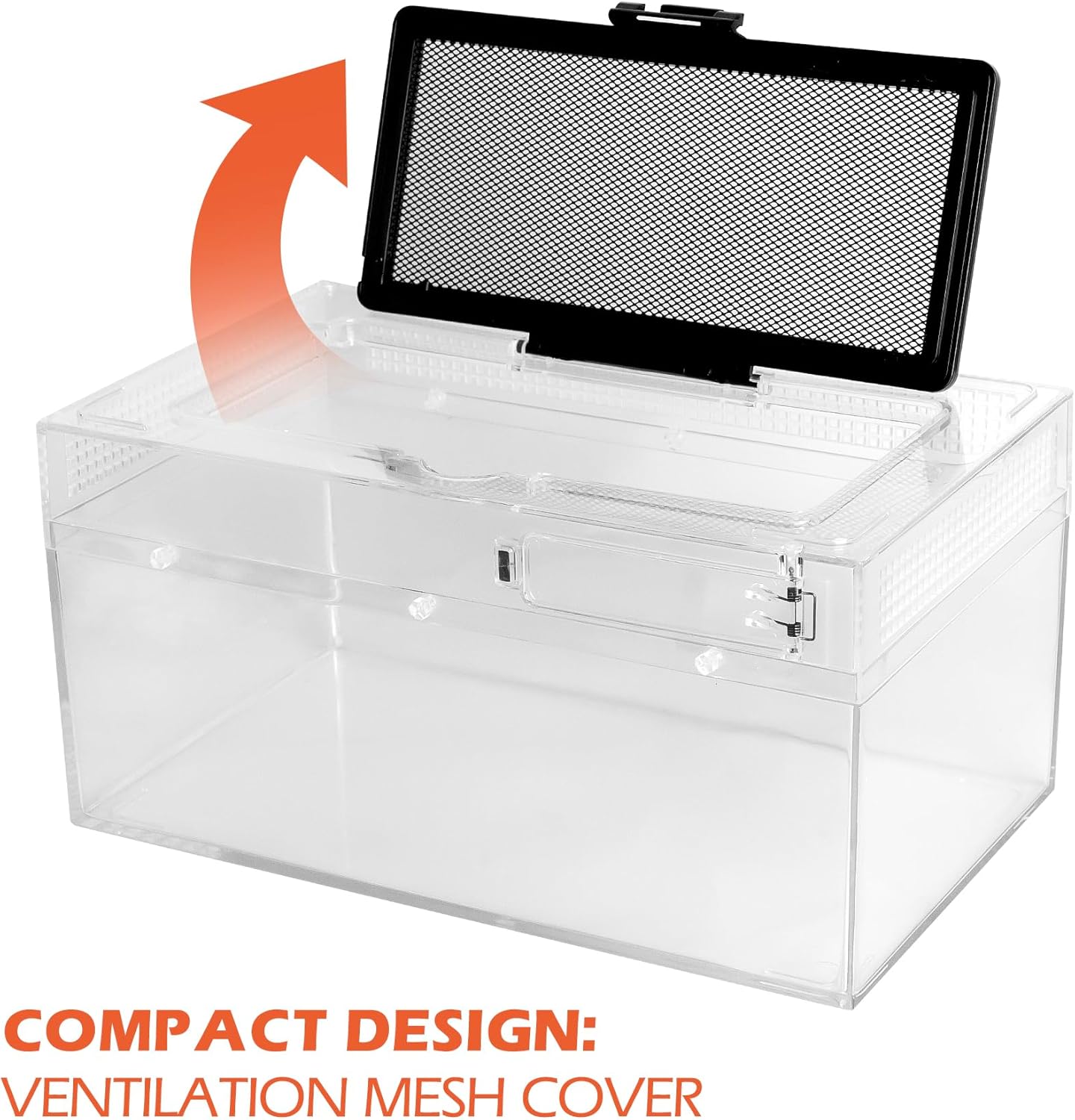 AZV Habitat Terrarium Enclosure Small and Reptile PC Tank Terrarium Amphibian Turtle Tank Starter Kit Habitat Enclosure Cage 7x11x5 inch