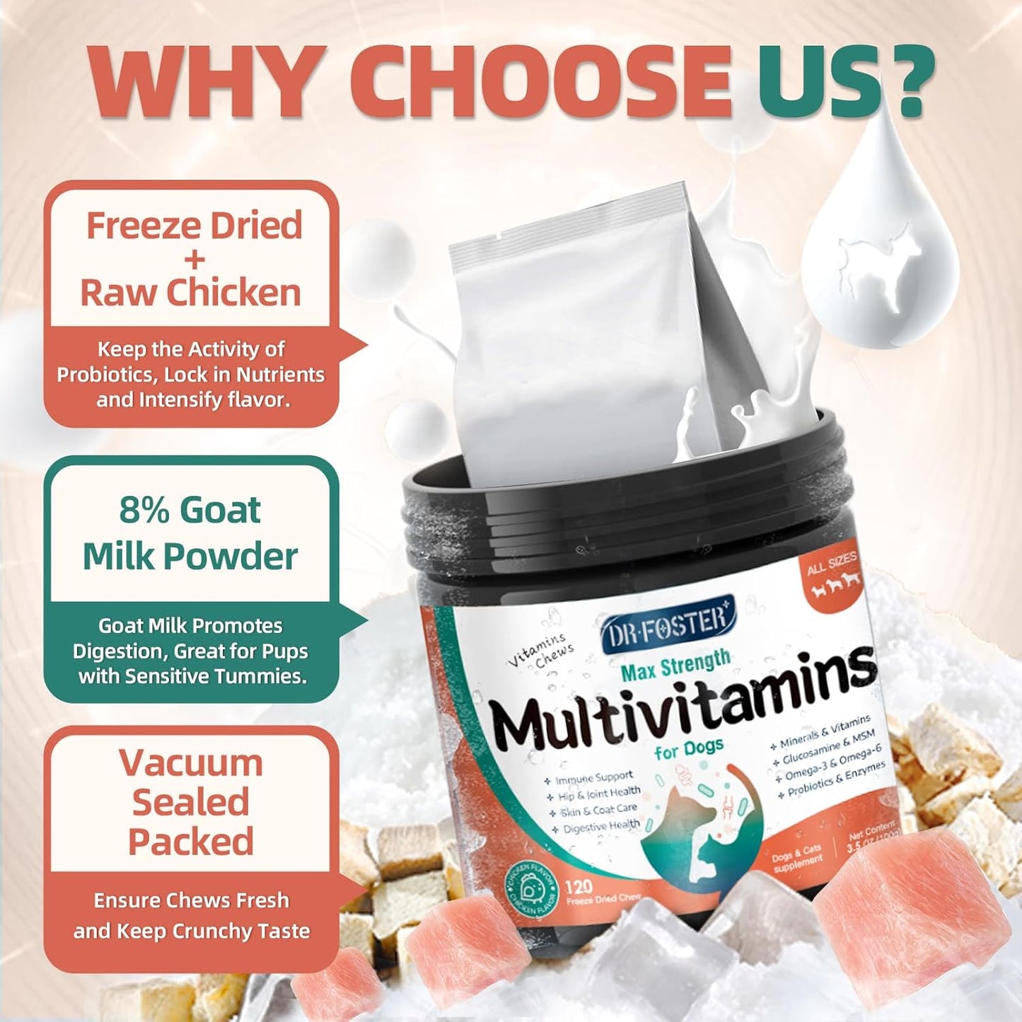 Dog Vitamins & Probiotics Supplements for Dogs