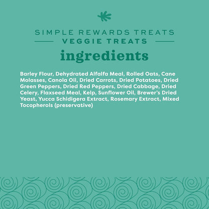 Oxbow Animal Health Simple Rewards Veggie Treats, Carrots & Bell Pepper Guinea Pig & Bunny Treats, Pet Snack for Rabbit & Guinea Pig, Made with Oxbow Hay, Alfalfa for Rabbit, 3 oz Bag