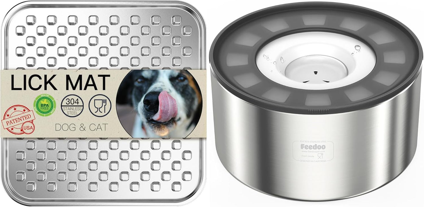 Lick Mat + 3.8L Water Bowl Set