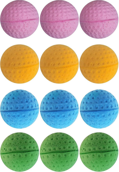 Cat Foam Ball Cat Sponge Ball Toy Soccer Toy (12Pack)
