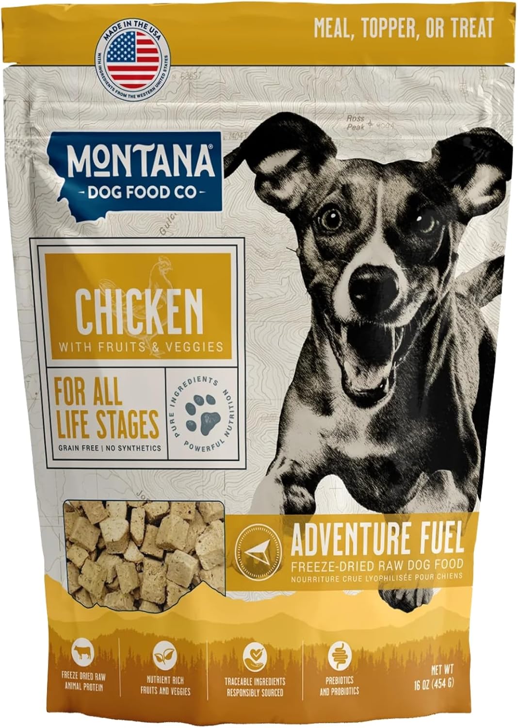 Adventure Fuel Freeze-Dried Raw Grain-Free Dog Food: 3 Pack- 16 oz