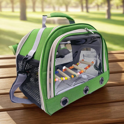 Bird Carrier Travel Cage with Perch, Food Bowl,Pet Backpack,Parrot Carrier,Small Animal Car Bag,Bird Cages for Parakeets, Ideal for Small Animals & Puppies