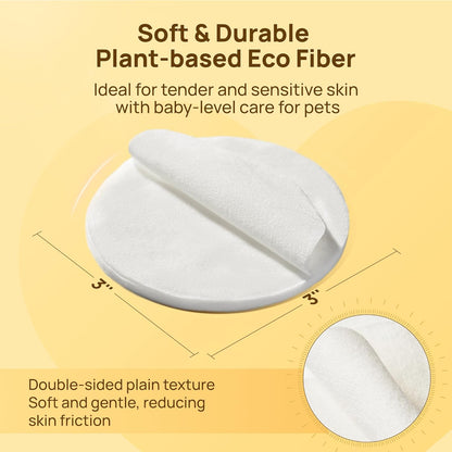 HICC PET Wrinkle Wipes, Vet-Recommended Dog Wipes Cleaning Deodorizing, Soothes Redness & Odor, Prevents Infections, Tear Stain Remover, Gentle for French Bulldogs, Pugs, English Bulldogs (100 Counts)