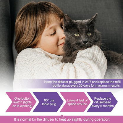 Cat Pheromones Calming Diffuser Refills 6 Pack Pheromone Diffusers for Cats Stress and Anxiety Relief Cat Relaxants Stop Male Cats from Spraying, Fit Common Diffusers