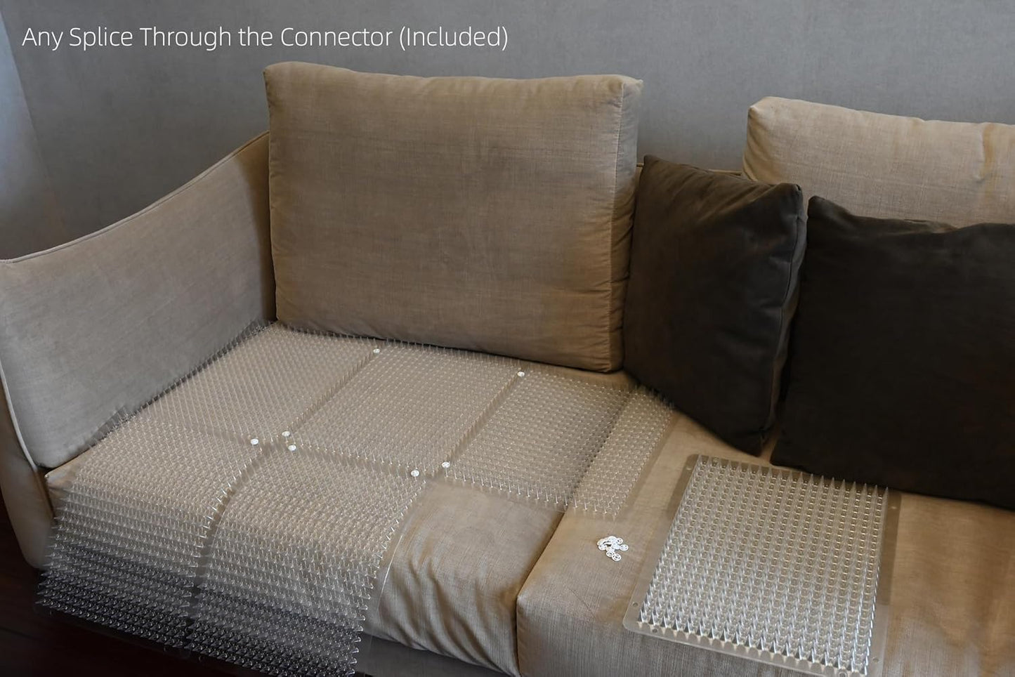 12 Pack Cat Repellent Outdoor/Indoor Scat Mat for Cats&Dogs, Keep Away Pest Plastic Mats with Spikes,16 x 13 Inches