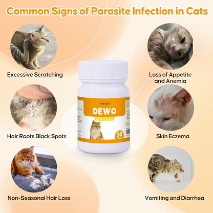 De-wormax Digestive Health Tablets for Cats and Kittens, Gentle Formula, Supports Intestinal Comfort & Wellness, Easy to Feed, Developed with Veterinary Insight