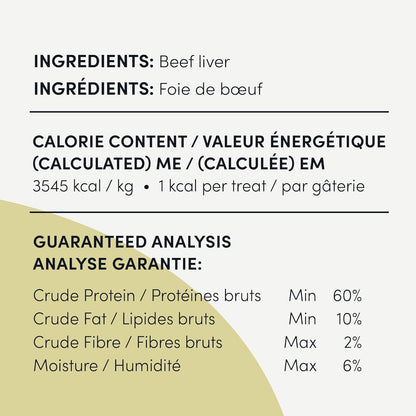 Freeze-Dried Beef Liver Mini Trainers 1.8 oz