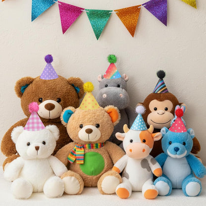 Yolev 10Pcs Mini Party Hats Colorful Mini Birthday Hats Small Dog Hat with Adjustable Strap and Glitter Pom Poms Hat for Dogs Cats Pet Animals Party Grooming Costume Birthday Cake Accessories