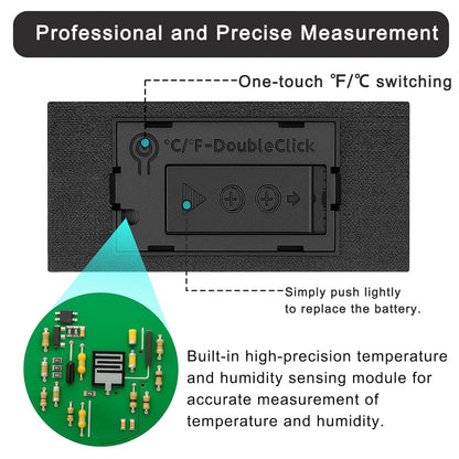 2pcs Magnetic Reptile Thermometer and Humidity Gauge,Fast Accurate Hygrometer Thermometers Terrarium Tank Accessories,for Bearded Dragon,Jumping Spider,Snake,Tortoise,Crab,Ball Python,Gecko (Black)