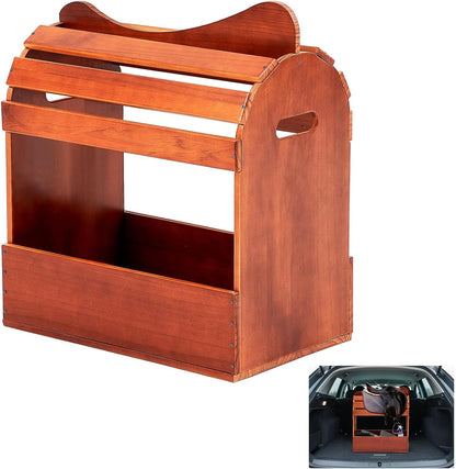 Eccliy Pine Wood Arched Saddle Rack Stand 20" x 12" x 20" Heavy Duty Portable Car Western Saddle Rack with Bottom Shelf Horse Tack Room Supplies Organization Display Saddles(Heightened Semicircle)