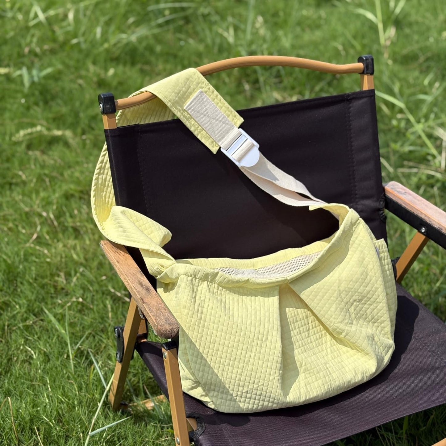 Ferret Sling Carrier - Pet Carrying Bag with Adjustable Strap Hands Free Shoulder Bag Crossbody Travel Slings Soft Small Animal Bonding Pouch Front Backpack for Ferret Rabbit Puppy Kitten (Yellow)