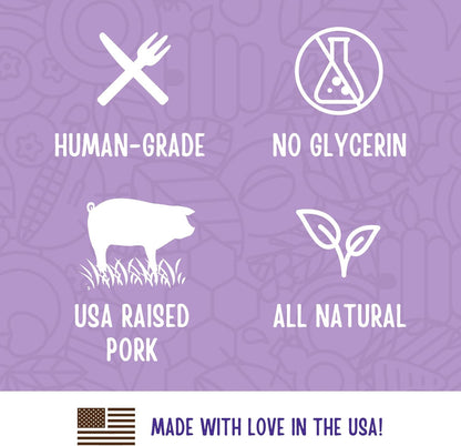 Full Moon Natural Cut Pork Jerky Healthy All Natural Dog Treats Human Grade Grain Free 10 oz