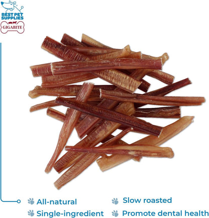 Best Pet Supplies GigaBite Single Ingredient All Natural Free Range Bully Treats and Chews - Bully Sticks/Bladder Sticks/Beef Esophagus Bully Sticks (Half-Cut 6"), Pack of 20
