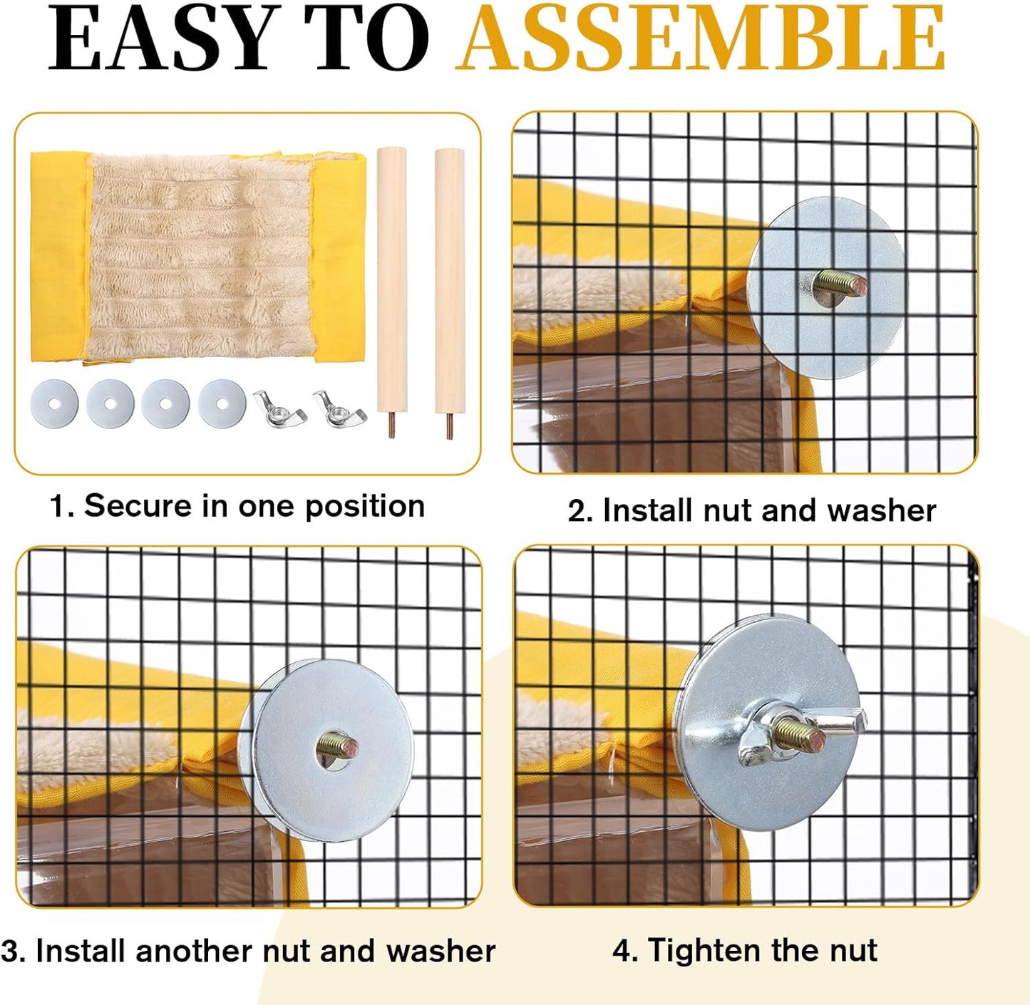Bird Hammock,Bird Bed for Cage, Winter Warm Bird Nest Bed, Parrot Hanging Hammock Snuggle Hut, Double Layer Cage Perch for Parakeet Budgies Cockatiels Lovebird Finch Hamster Chinchilla
