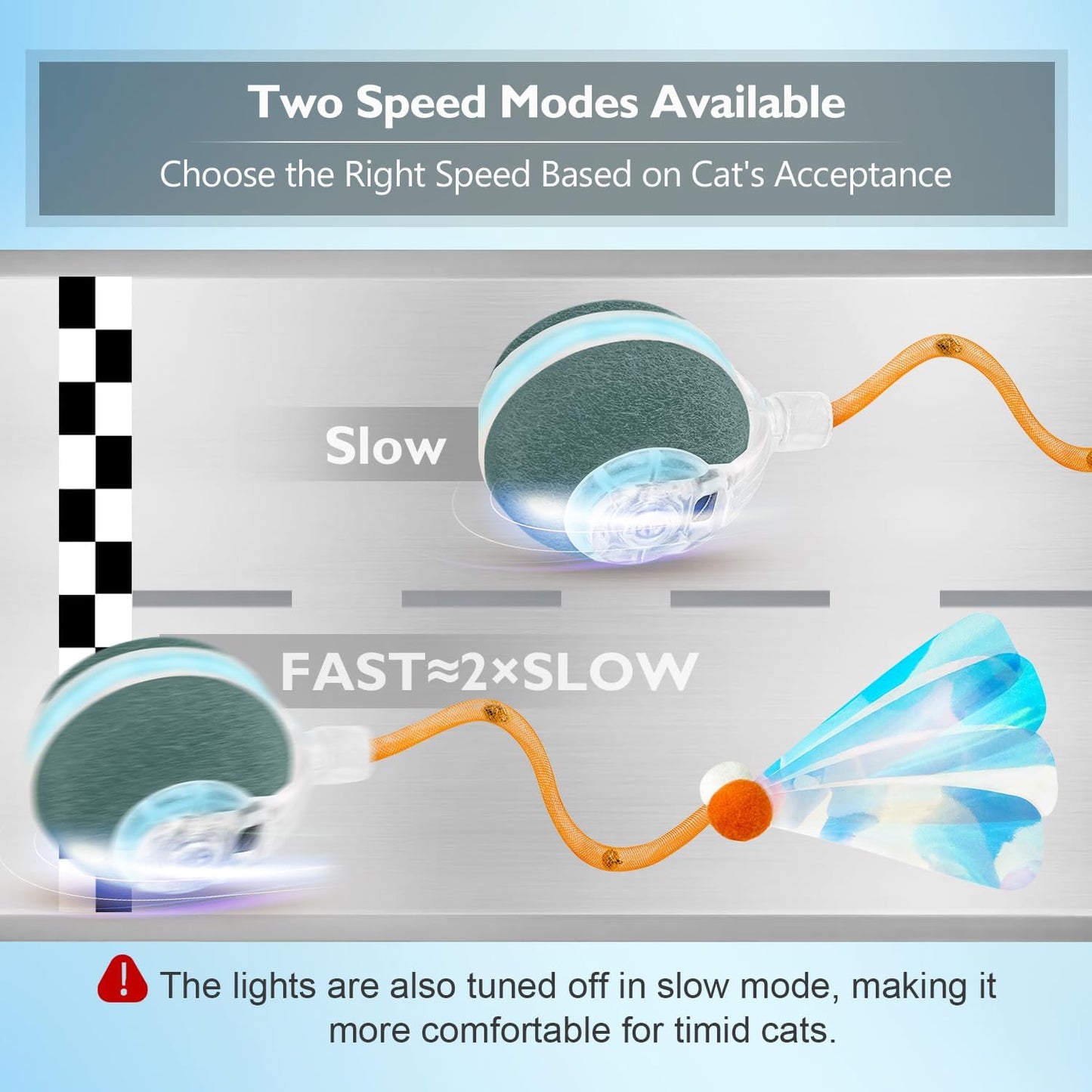 Interactive Cat Toys for Indoor Cats,The 3rd Generation Agile Moving Cat Ball with Elastic Mesh Tail,Automatic Kitten Toys for Bored Indoor Cats,Motion Activated (Dark Green)