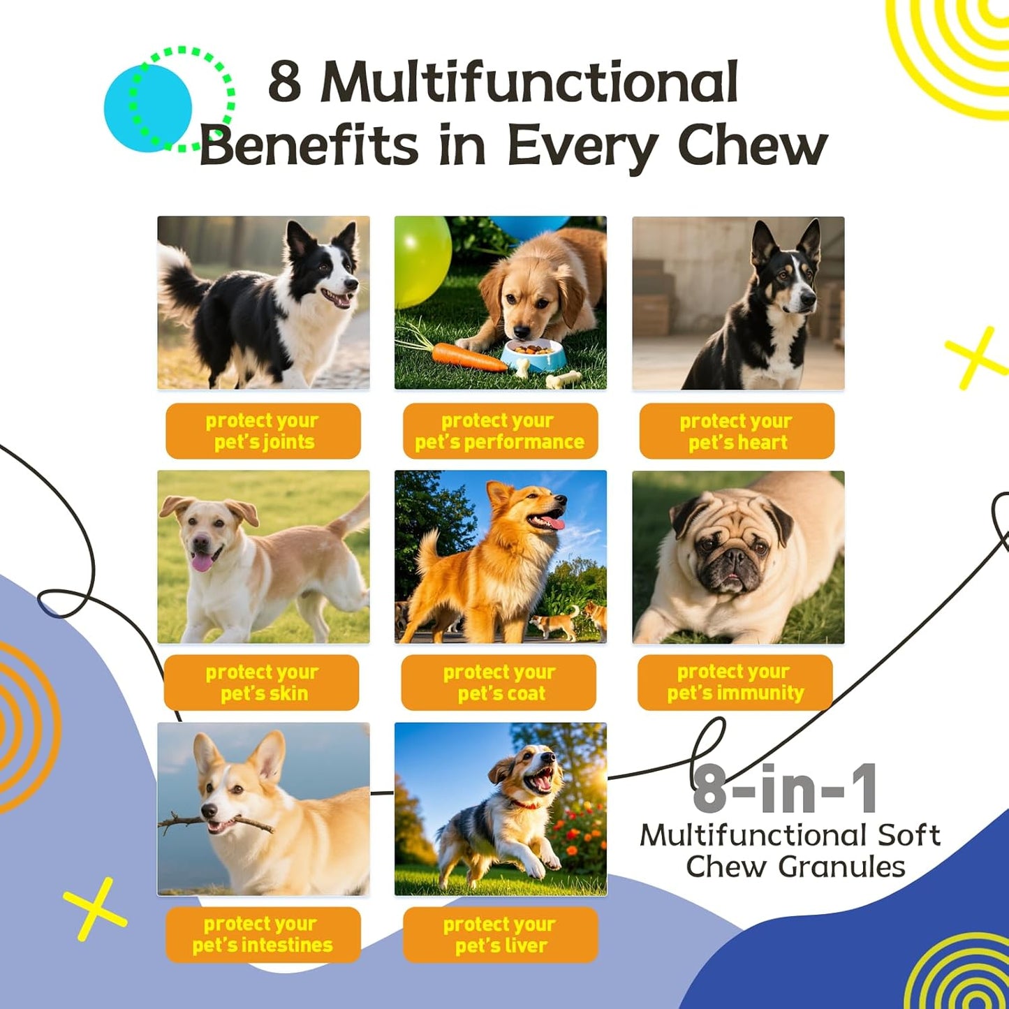 Dog Multivitamins,Chewable Dog Vitamins and Supplements for HIPS, Skin, and Coat,Dog Antibiotics-Multivitamins for Senior Dogs and Puppies,120 Tablets