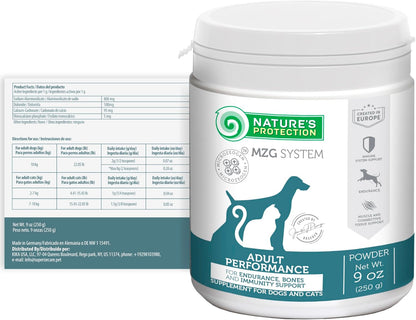 Nature's Protection Dog Joint Supplement - Mineral Powder Supplement for Pet Muscle Recovery, Stronger Bones, Immune & Gut Health for Dogs & Cats of All Breeds, 9 Oz