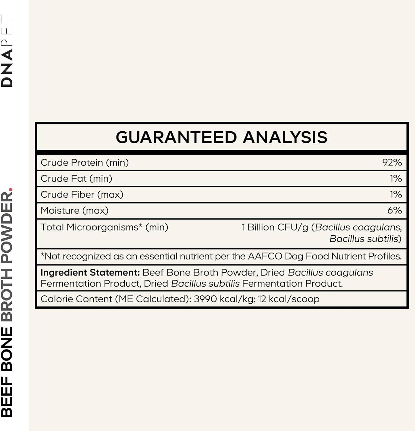 Beef Bone Broth Powder for Dogs Supplement – Grass-Fed Beef with Canine Probiotics (Bacillus coagulans & Bacillus subtilis) - Canine Joint & Gut Wellness Support – All Breeds & Sizes – 3.17 oz