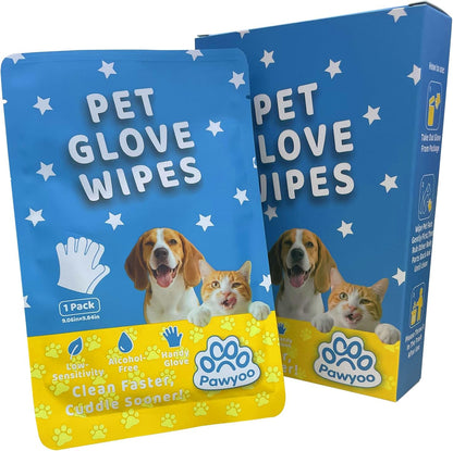 Dog Glove Wipes, Pet Wipes for Dogs, Dog Cleaning Wipes, Dog Paw Wipes, Dog Face Wipes, Paw Wipes for Dogs, Dog Stuff, Dog Accessories – Dog Glove Wipes for Dogs: Gentle Grooming Wipes