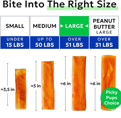 BARK&SPARK Yak Cheese Himalayan Dog Chews - 100% Natural & Long Lasting Dog Treats, Yak Milk Chews for Small, Medium & Large Dogs, Lactose & Gluten Free Dental Sticks, Healthy & Safe - Large (4 Chews)