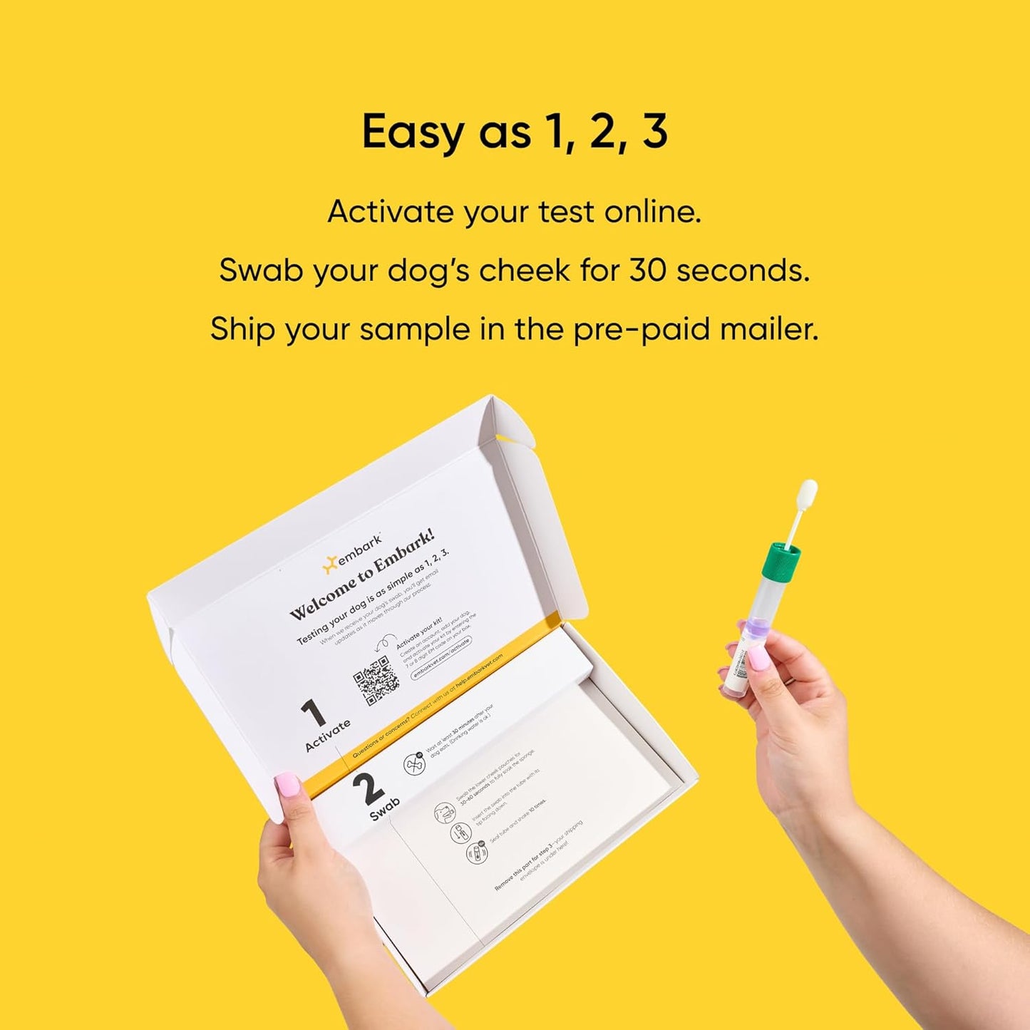 Embark Breed Identification Kit - Most Accurate Dog DNA Testing Kit - 99% Breed Ancestry Accuracy for Mixed Breed Dogs - Plus Relative Finder & Family Tree