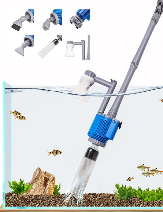 UPETTOOLS Aquarium Gravel Cleaner - Electric Automatic Removable Vacuum Water Changer Sand Algae Cleaner Filter Changer 110V/28W
