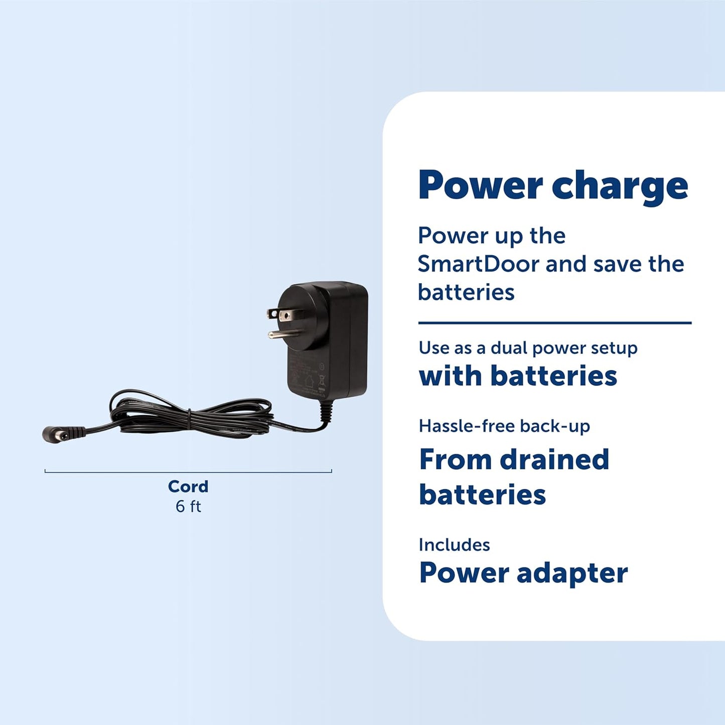 PetSafe SmartDoor Connected Pet Power Adaptor - Reliable Direct Power for Increased Safety & Continuous Functionality - Lightweight & Durable Battery Alternative for Multi-Pet Households