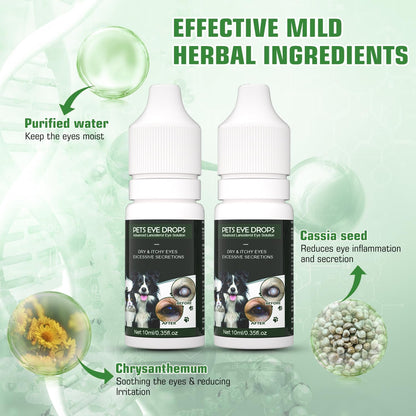 BrennenstuhlCataract Drops for Dogs - Pet Dog Eye Drops for Relieving Eye Itching and Clean Tear Stains - Removing Eye Stains - Improving Clarity - All Natural Pet Eye Health Care (2 X 10 ml)