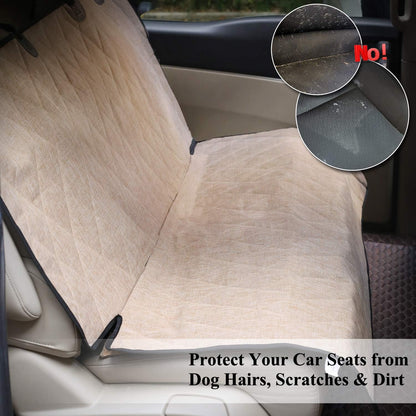 VIVAGLORY Dog Seat Belt + Dog Seat Cover, Chew Proof Waterproof Multi-Functional, Backseat Cover for Car