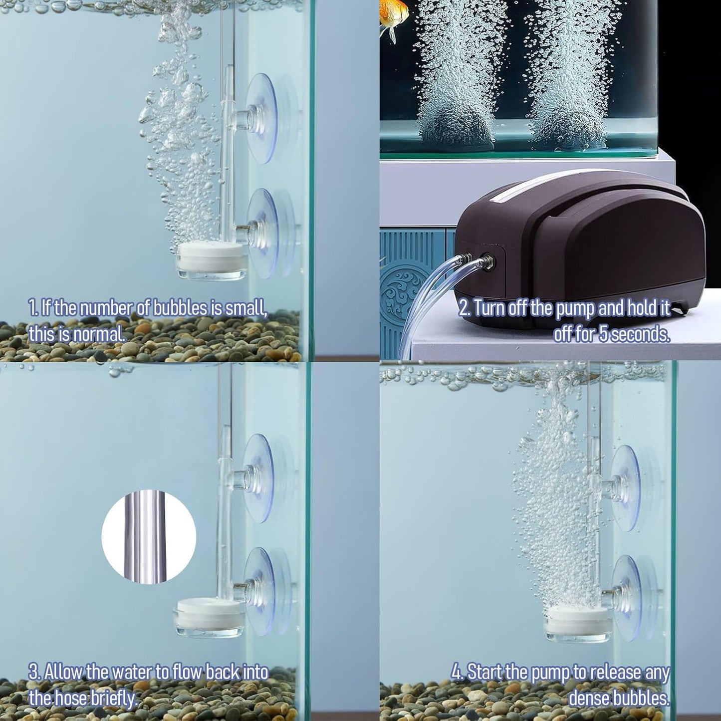 1 Inch Small Fish Tank Air Bubble Stone Aquarium Air Stone Disc High Dissolved Bubbler Airstone for Fish Tank Small Bucket(No Pumps and Tube)