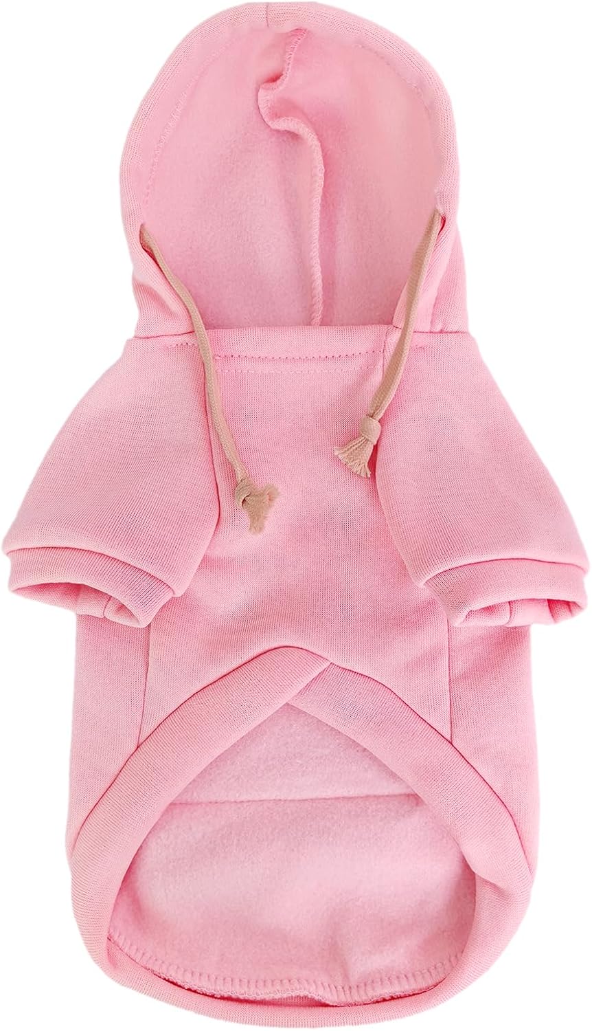 Jecikelon Pet Dog Cold Weather Coat with Pocket Winter Dog Hoodie Warm Puppy Clothes for Small Dogs Chihuahua Clothing (Pink2, Medium)