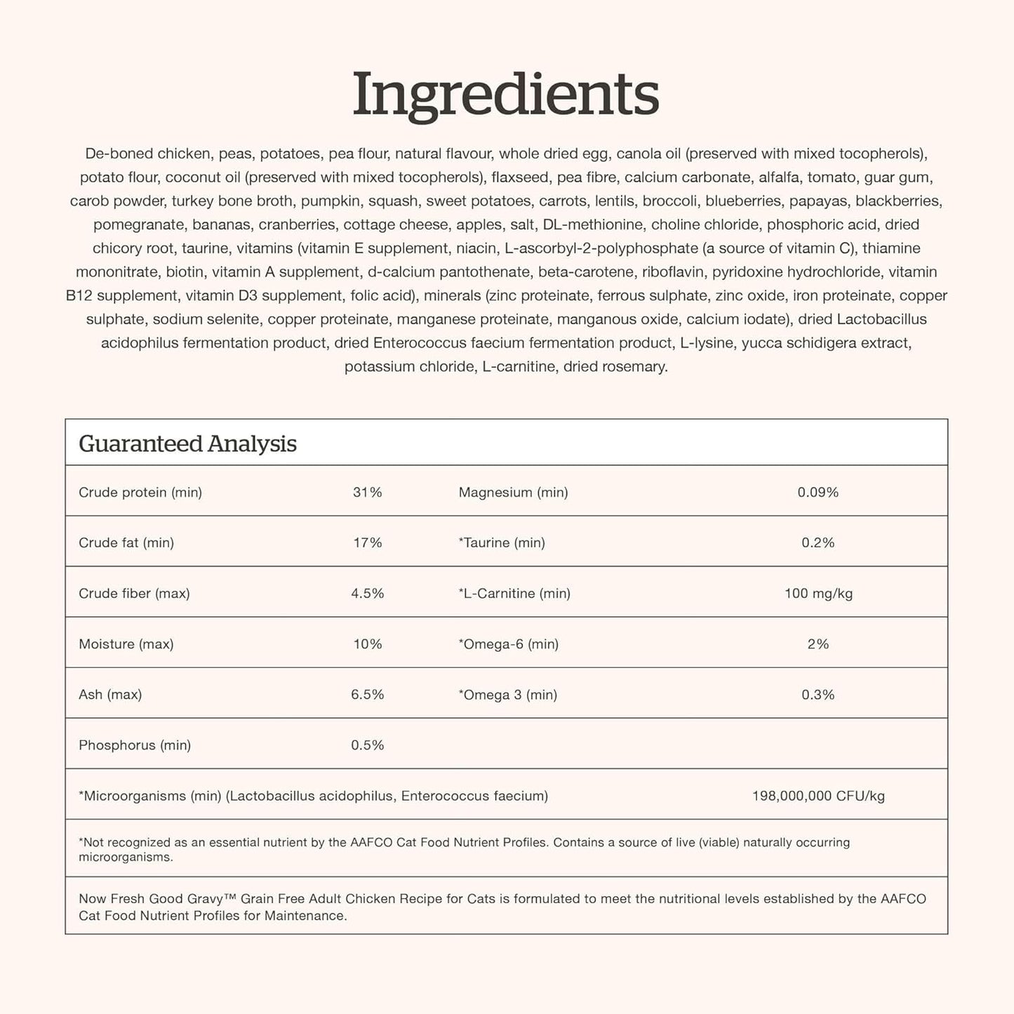 Now Fresh Good Gravy Grain-Free Dry Cat Food with Chicken, Healthy Kibble for Adults & Seniors Coated in Bone Broth – Just Add Water to Moisten, with Pumpkin for Sensitive Stomachs, 3 lb Bag