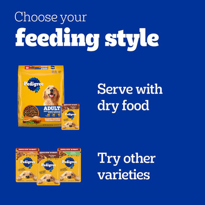 Pedigree Choice Cuts in Gravy Adult Soft Wet Dog Food Variety Pack, 3.5 oz. Pouches, 30-Count