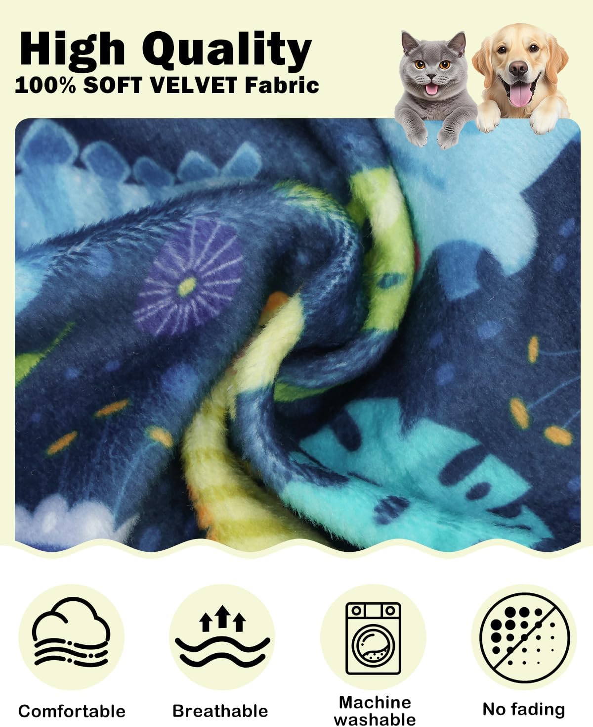 CuteBone Dinosaur Costume Dog Shirt, Stretchy Velvet T-Shirt Clothes for Small Dogs, Soft & Breathable Pet Tee Outfit Cat Apparel for Daily Wear, Cozy Pullover Design Puppy Fashion COSBX06L