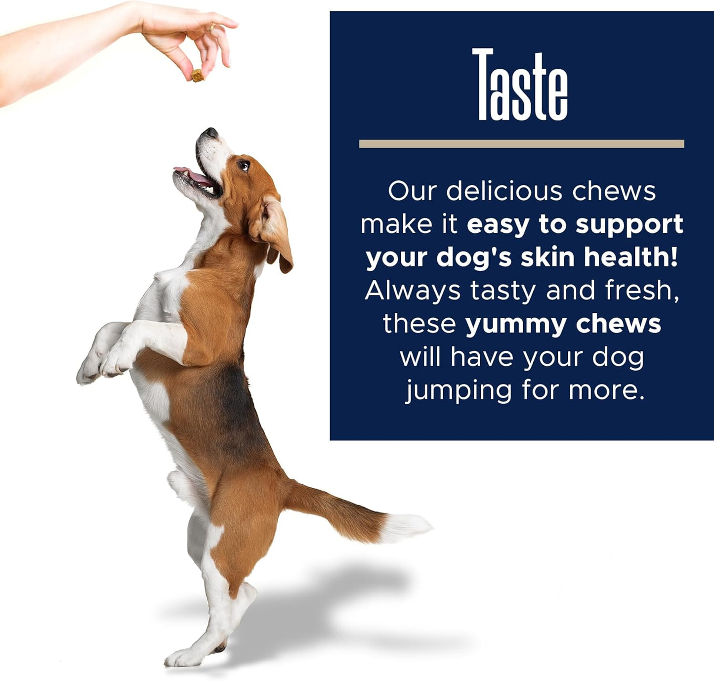 Dog Fish Oil Supplements - 180 Delicious Chew Treats - Omega 3 Rich Salmon Oil, EPA, DHA, Biotin, and Vitamin E for Healthier, Shinier, Skin, Coat and Fur, Helps Skin Allergies