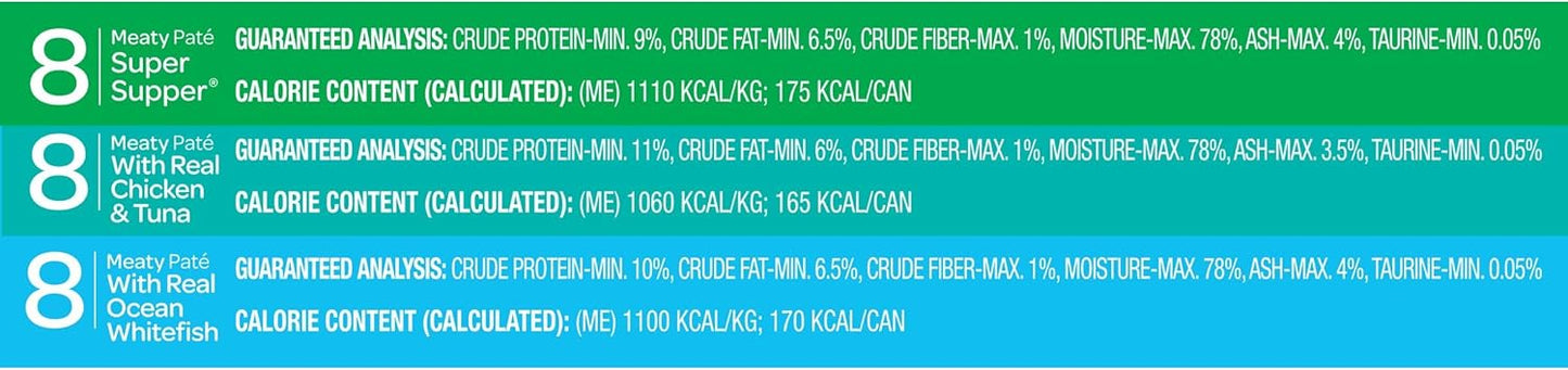 9Lives Seafood & Poultry Favorites Wet Cat Food Variety 5.5 Ounce Can (Pack of 24)