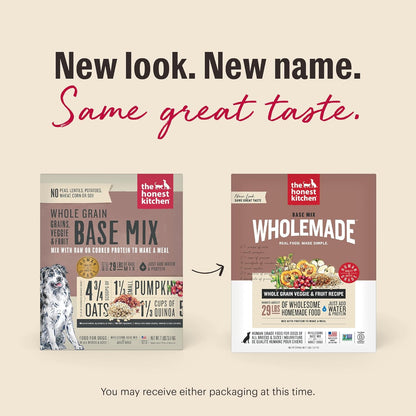 The Honest Kitchen Wholemade™ Dehydrated Whole Grain, Veggie & Fruit Base Mix Dog Food (Just Add Protein), 7 lb Box