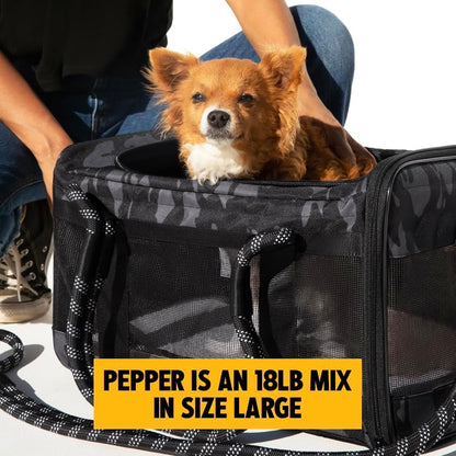 ROVERLUND Airline-Compliant Pet Carrier | Includes Leash | for Pets up to 20lbs