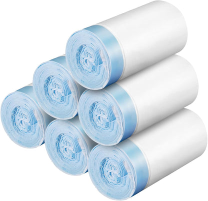 80 Count Waste Bags for Self-Cleaning Cat Litter Box, Replacement Extra Large Cat Litter Box Liners, 4 Rolls Drawstring Trash Bags for Robot, 20 x 18 Inches（4 Packs/80 Counts）