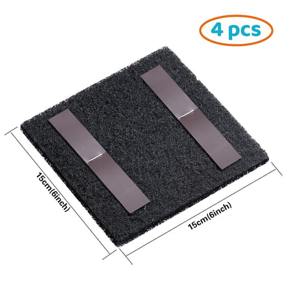 4Pcs Activated Carbon Filter Replacement with Pet Waste Trash Can, 6 x 6 Inch Replacement Activated Carbon Odor Filters for Air Filter