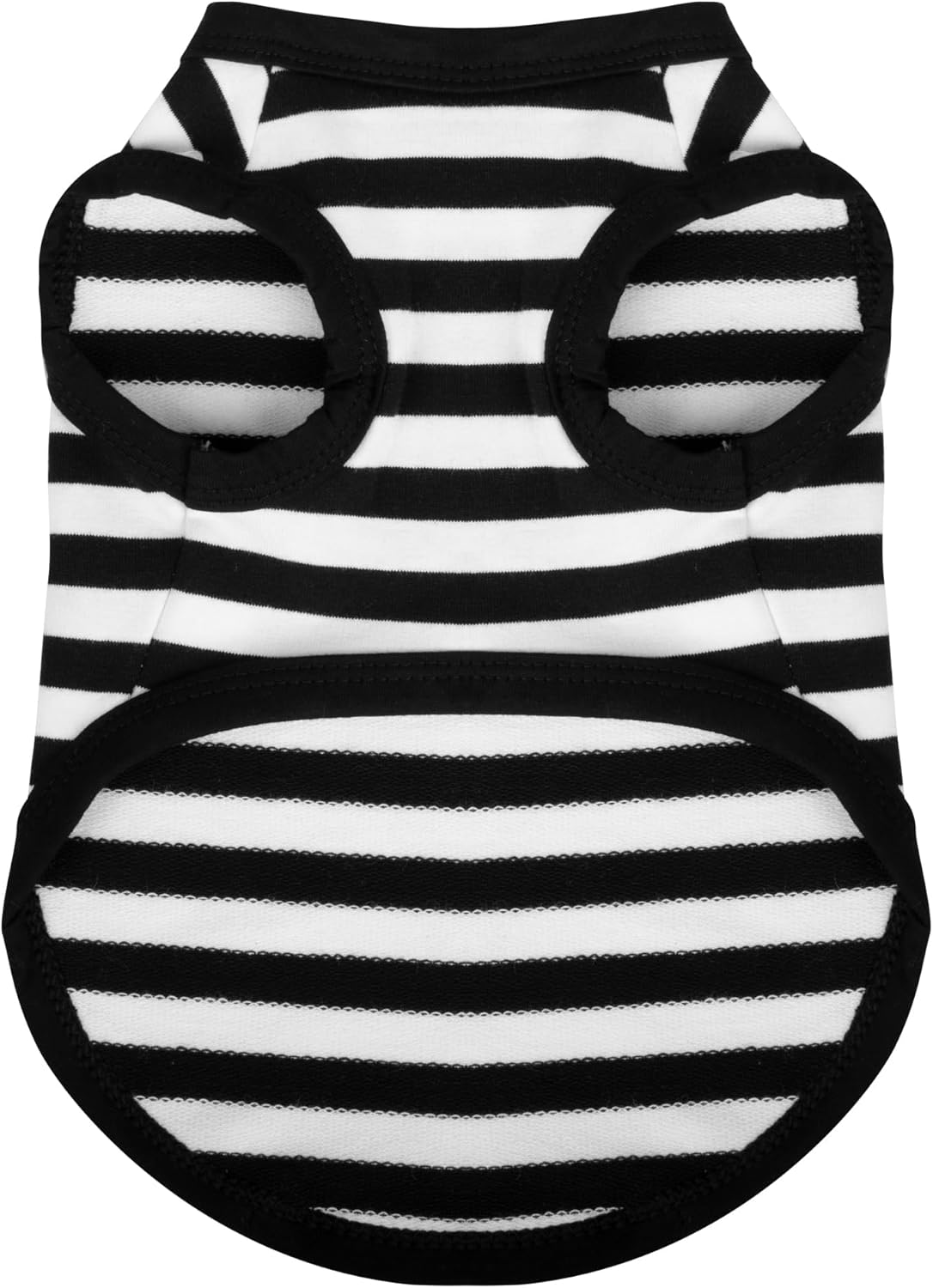 Paiaite Striped Shirt Happy Color Cotton Sleeveless Puppy Shirts Breathable Pet Apparel Tank Top Colorful Puppy Sweatshirt Clothes for Small Medium Dogs Black M