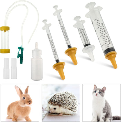 Zubebe 15 Pcs Puppy Whelping Supplies Puppy Feeding Tube Kit Includes Pet Feeding Bottle Nipples Dog Kitten Nursing Syringes Pill Shooter Dispenser 10 ml 15 ml Tool for Kitten Animals