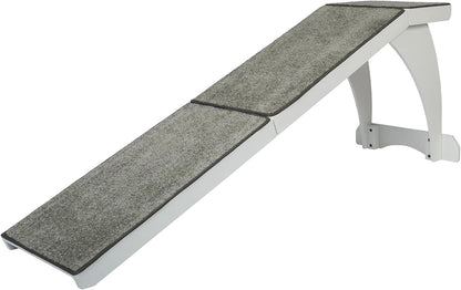 PetSafe CozyUp Bed Ramp - Supports Pets Back & Joints - High Traction Carpet Surface - Furniture-Grade Wood - Cherry or White Finish - Heavy Duty Bed Access Ramp - White