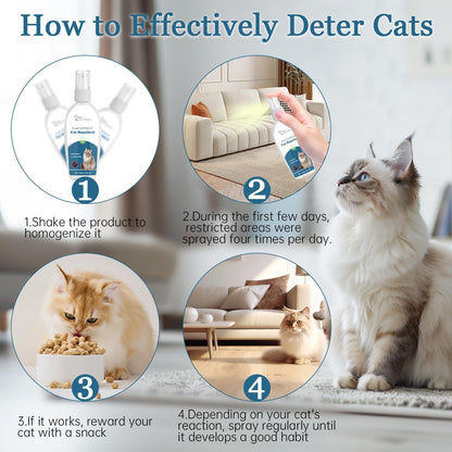 Cat Deterrent Spray,Natural Safe Upgraded Scratch Deterrent Training Aid for Furniture Effective Training Aid