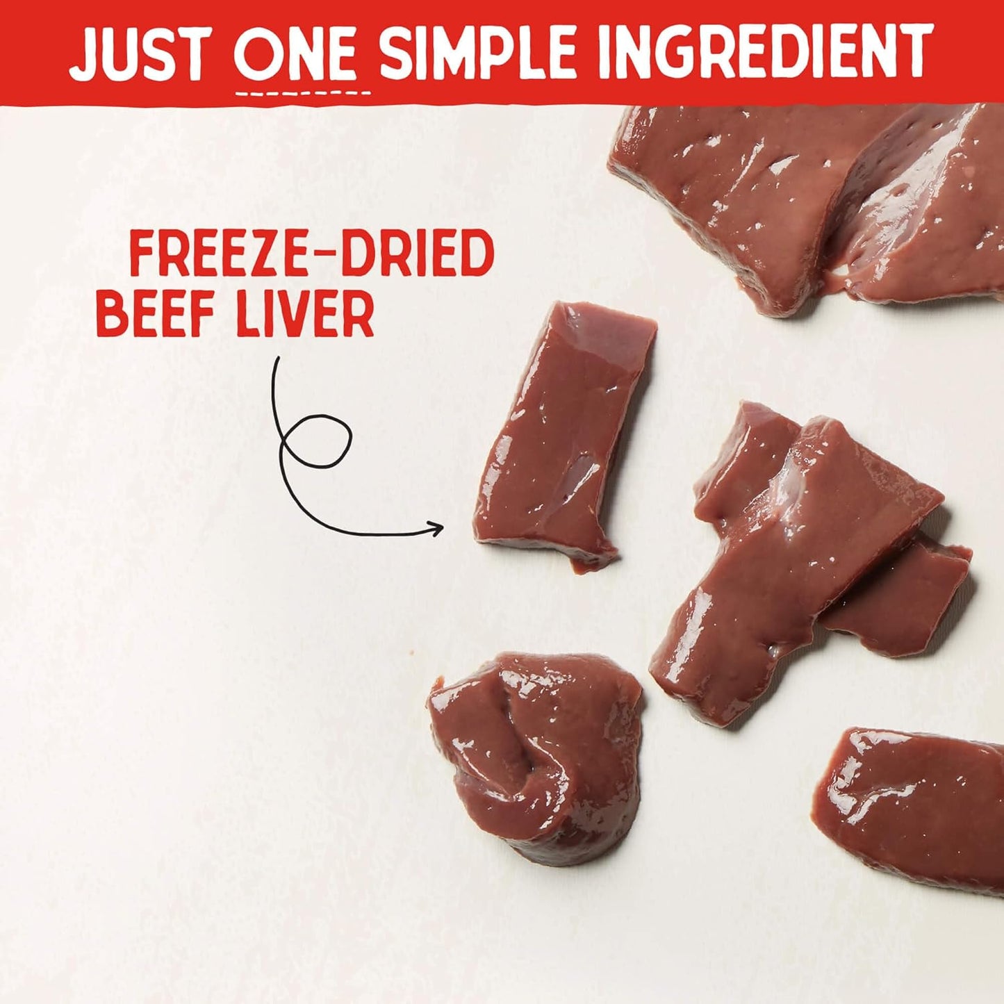 Stella & Chewy's Freeze-Dried Raw Beef Liver Dog Treats - Single Ingredient, No Additives - Premium Training Treats - Perfect For Picky Eaters - 3oz Bag