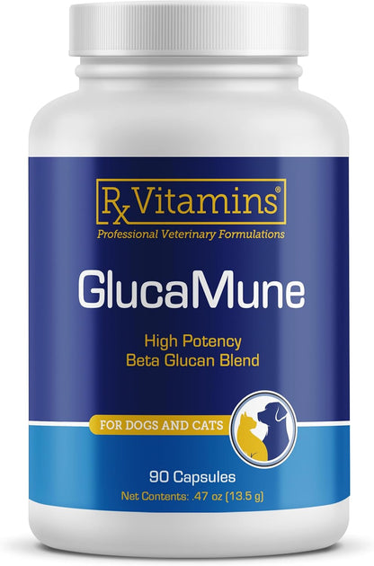 Rx Vitamins GlucaMune - Immune Support Supplement with Beta Glucan for Dogs and Cats - Strengthens Natural Defenses for Overall Health - 90ct